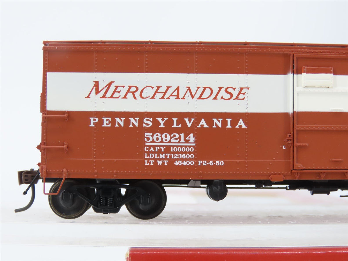 HO Red Caboose RR-37204-2 PRR Pennsylvania Merchandise X-29 Box Car #569214