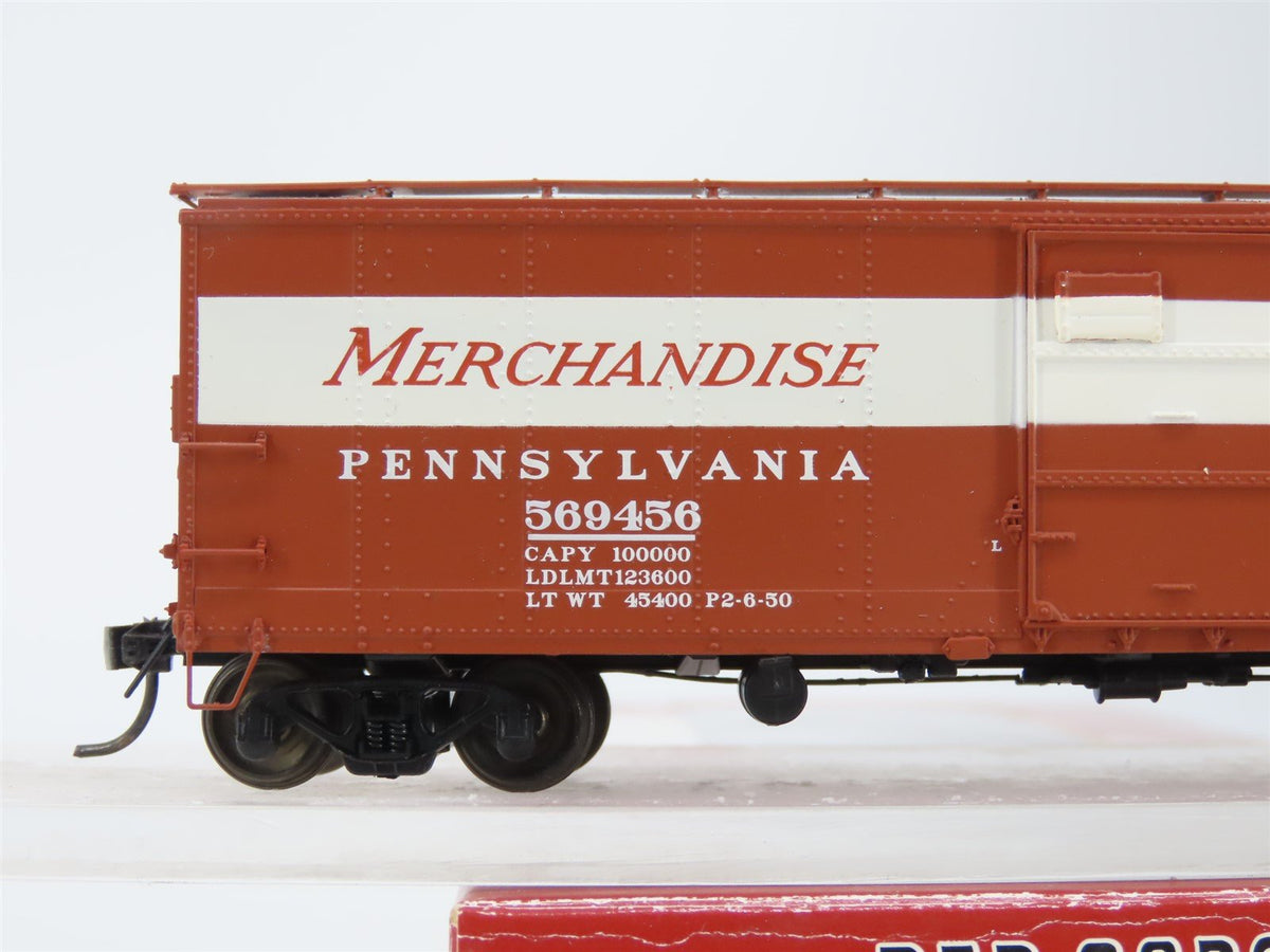 HO Red Caboose RR-37204-5 PRR Pennsylvania Merchandise X-29 Box Car #569456