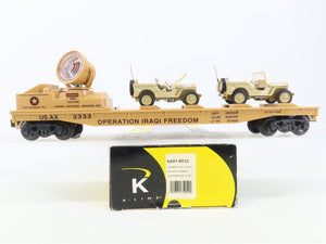 O Gauge 3-Rail K-Line K691-8032 USAX Operation Iraqi Freedom Flat Car #3333