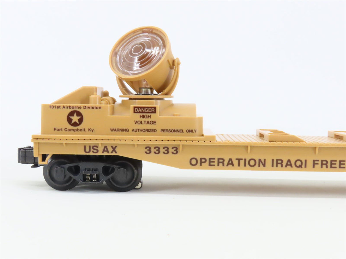 O Gauge 3-Rail K-Line K691-8032 USAX Operation Iraqi Freedom Flat Car #3333