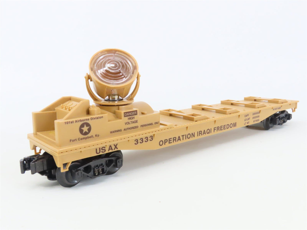 O Gauge 3-Rail K-Line K691-8032 USAX Operation Iraqi Freedom Flat Car #3333