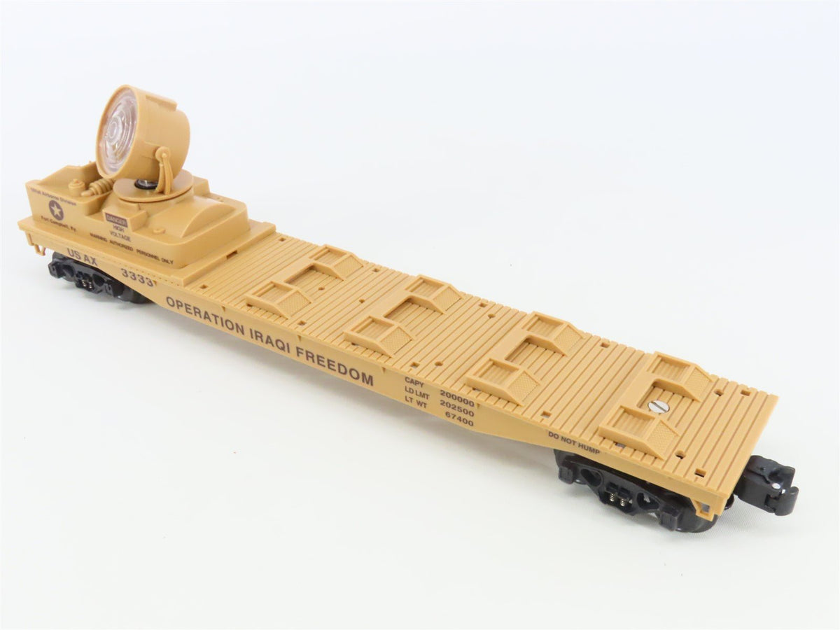O Gauge 3-Rail K-Line K691-8032 USAX Operation Iraqi Freedom Flat Car #3333