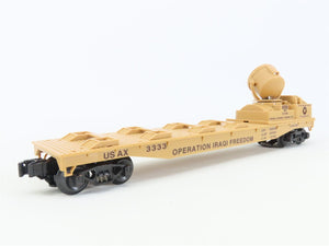 O Gauge 3-Rail K-Line K691-8032 USAX Operation Iraqi Freedom Flat Car #3333