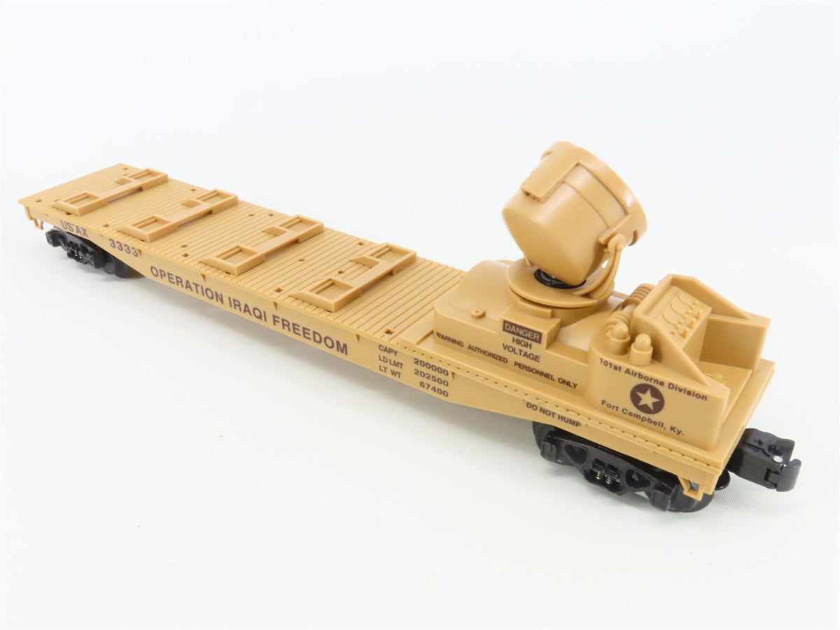 O Gauge 3-Rail K-Line K691-8032 USAX Operation Iraqi Freedom Flat Car #3333