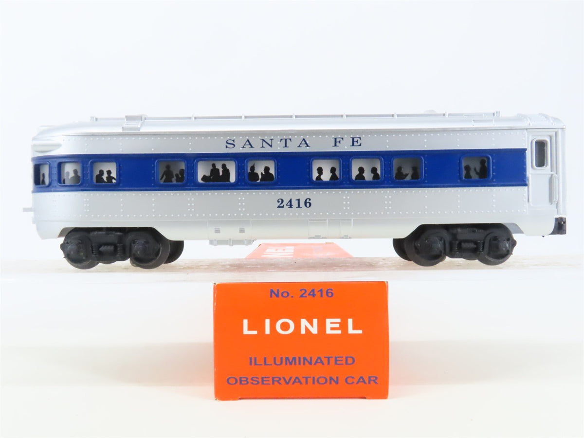 O Gauge 3-Rail Lionel 2416 ATSF Santa Fe Observation Passenger #2416 Lighted