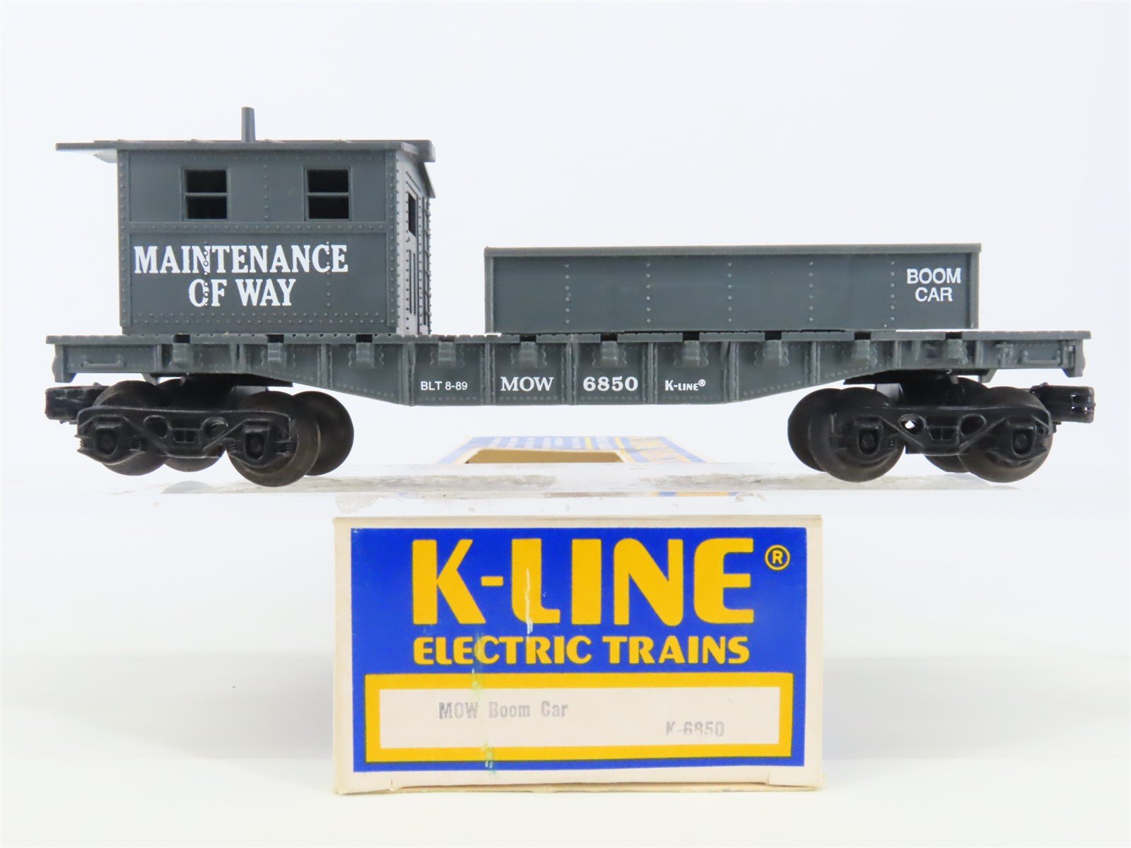 O Gauge 3-Rail K-Line K-6850 MOW Maintenance of Way Boom Car #6850