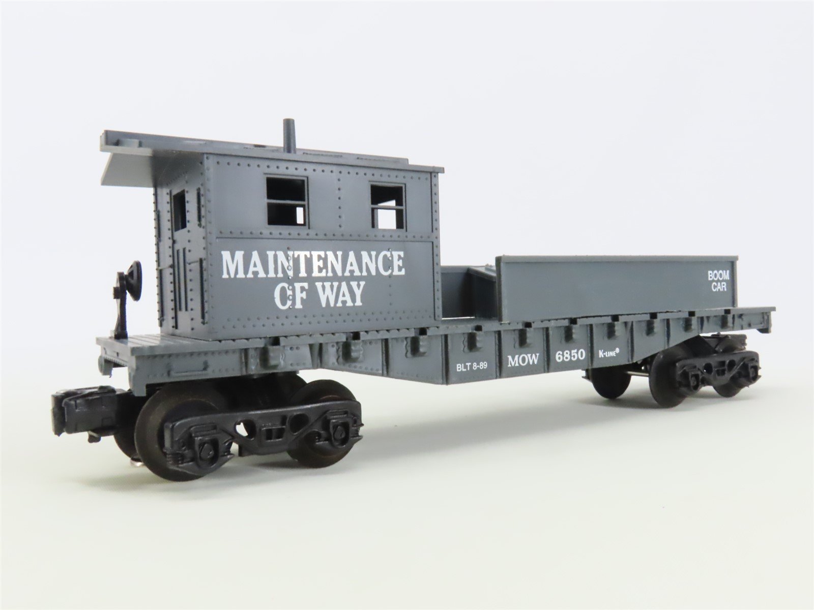 O Gauge 3-Rail K-Line K-6850 MOW Maintenance of Way Boom Car #6850