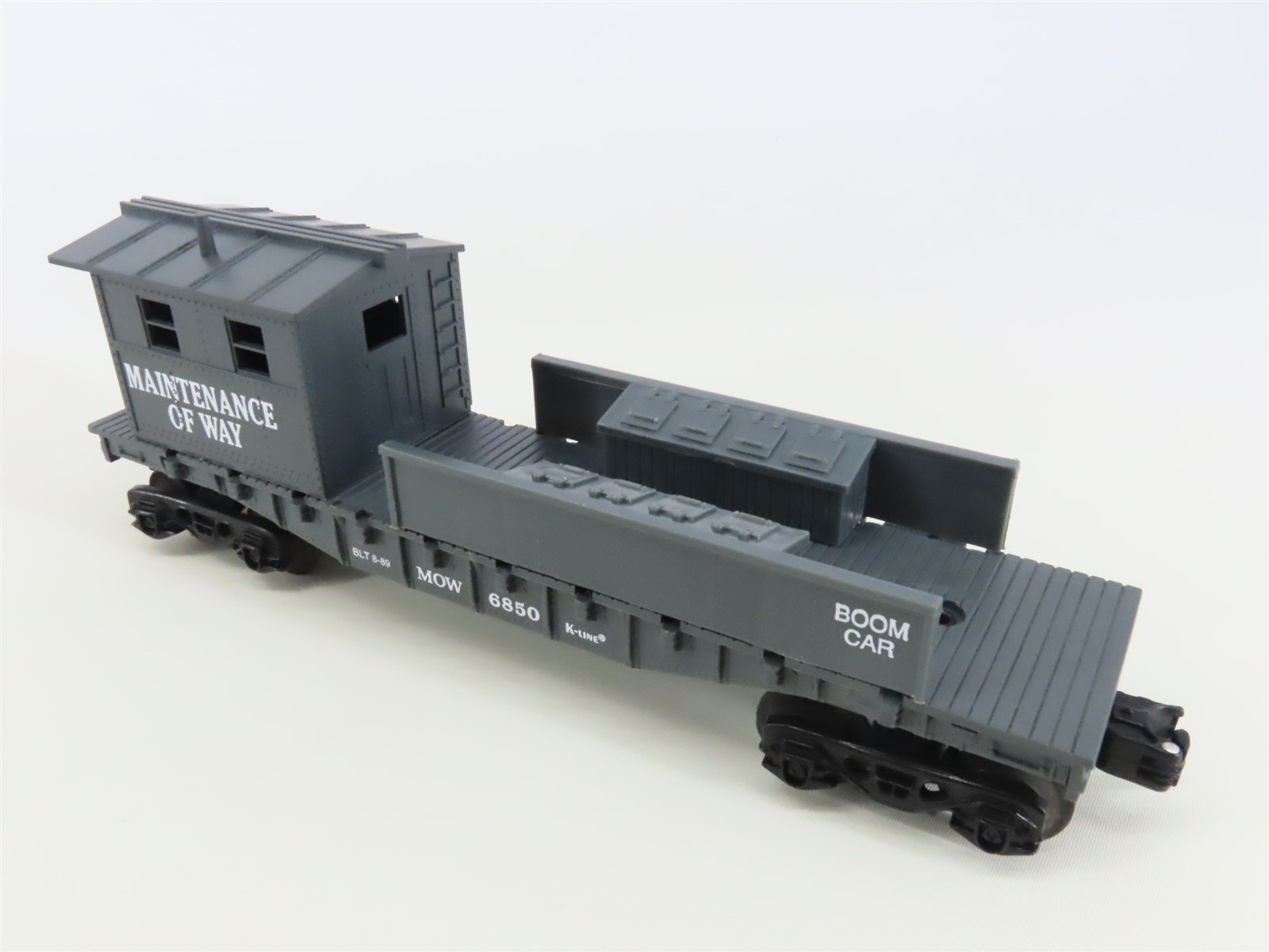 O Gauge 3-Rail K-Line K-6850 MOW Maintenance of Way Boom Car #6850