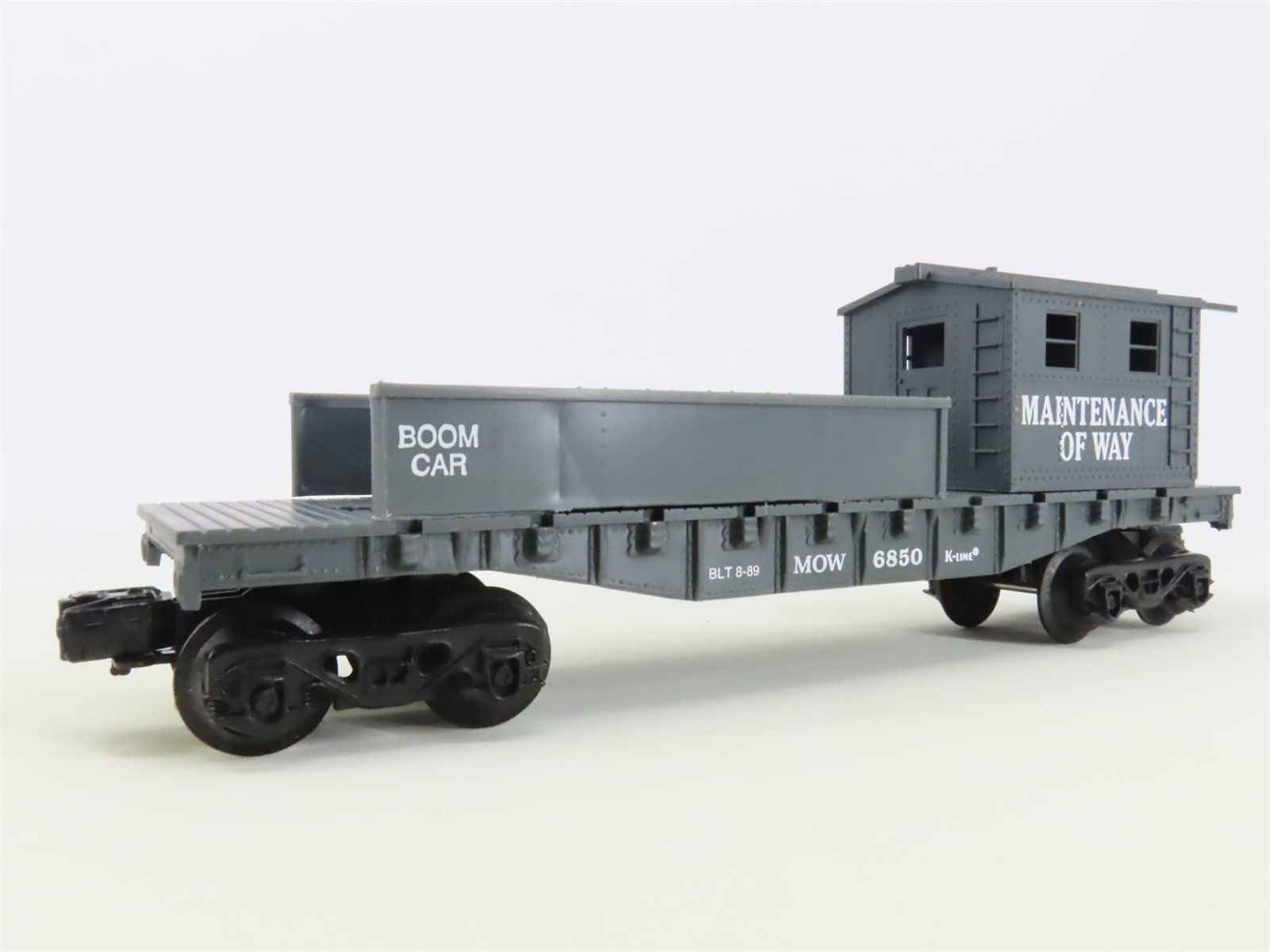 O Gauge 3-Rail K-Line K-6850 MOW Maintenance of Way Boom Car #6850