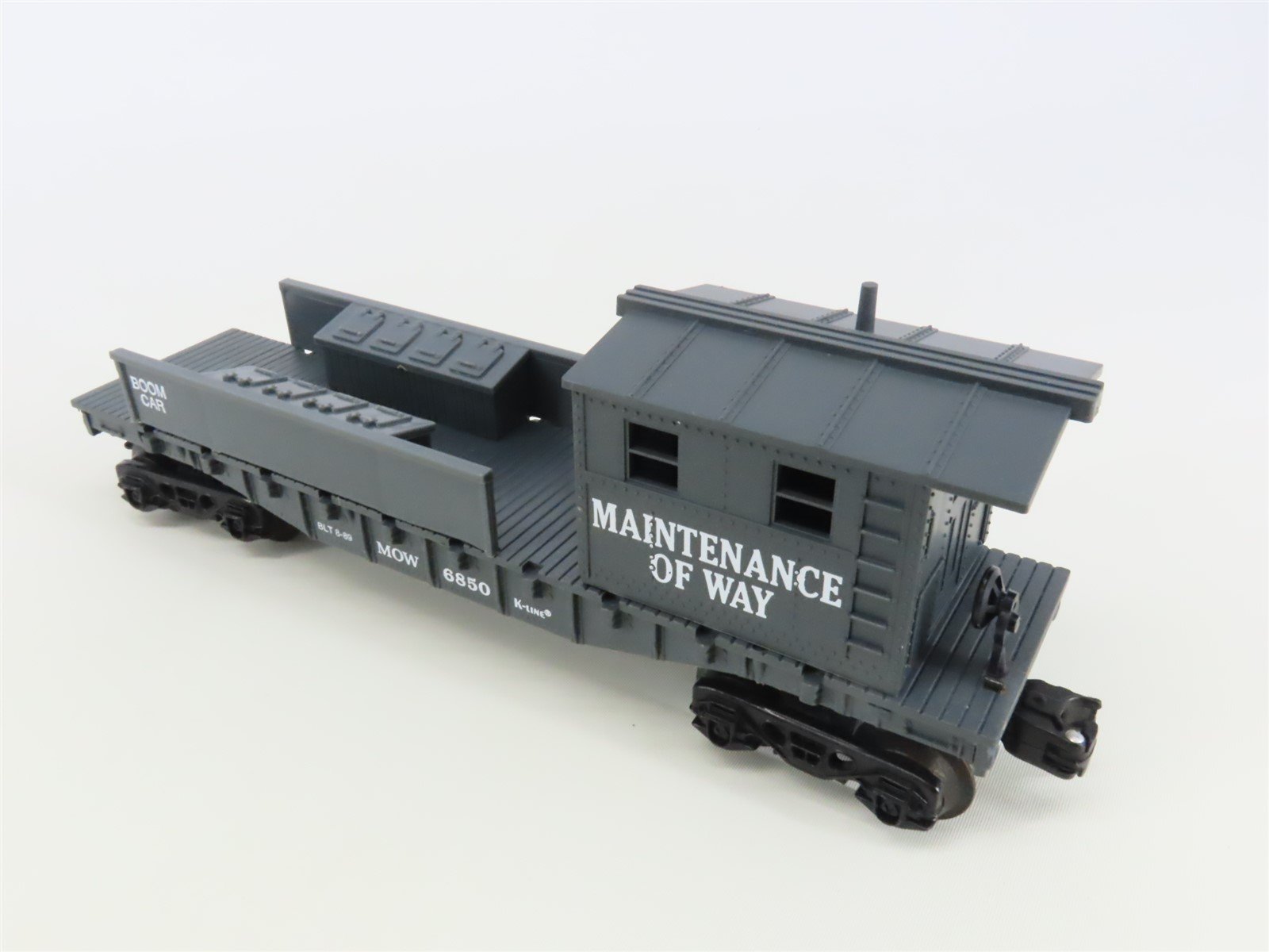 O Gauge 3-Rail K-Line K-6850 MOW Maintenance of Way Boom Car #6850