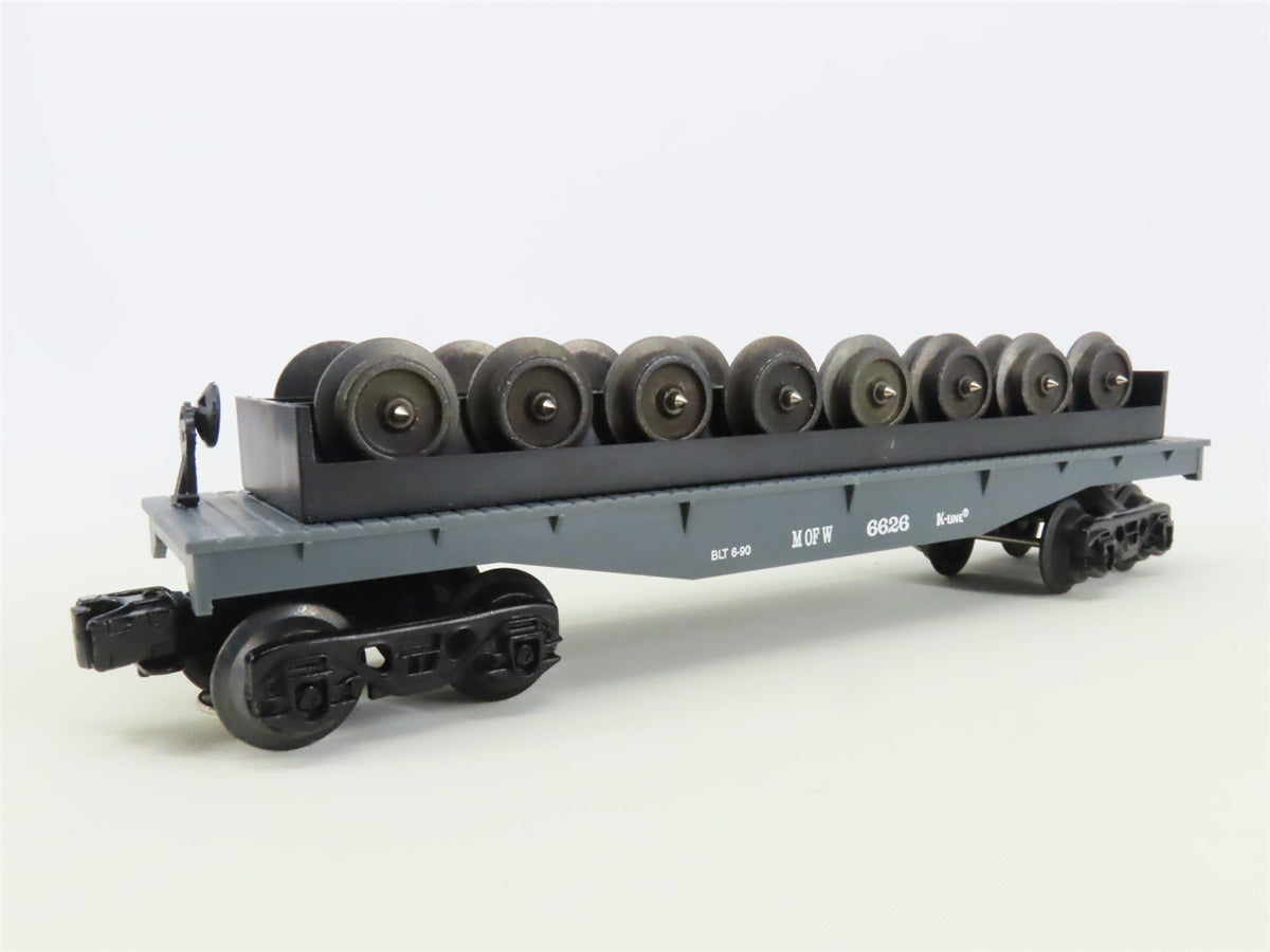 O Gauge 3-Rail K-Line K-6626 MOW Maintenance of Way Wheel Car #6626