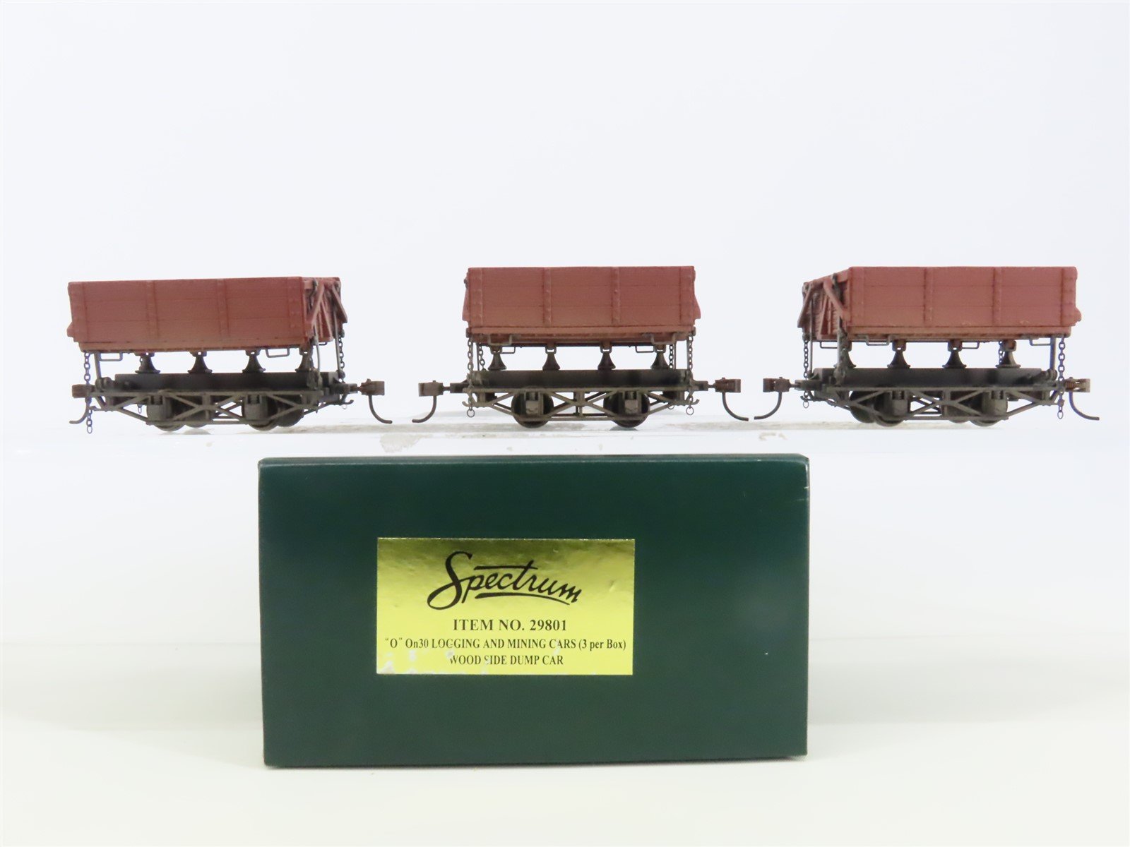 On30 Scale Bachmann Spectrum 29801 Logging & Mining Dump Cars Weathered Set of 3