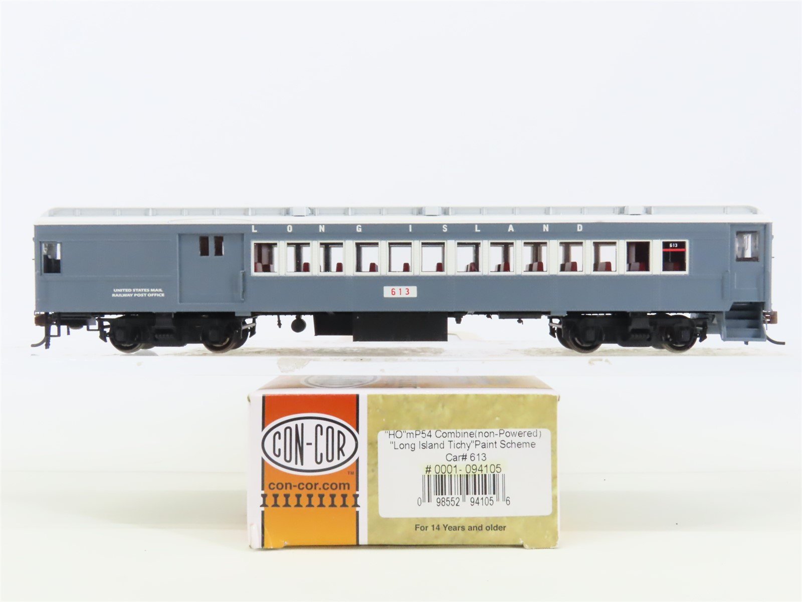 HO Scale Con-Cor 0001-094105 LI Long Island Tichy Combine Passenger #613