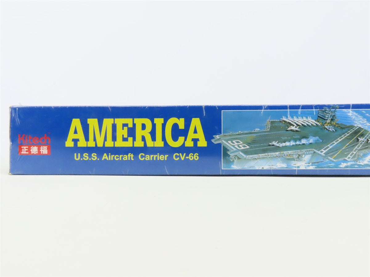 1:800 Scale Kitech Kit #08M-053 USS Aircraft Carrier CV-66 America - Sealed