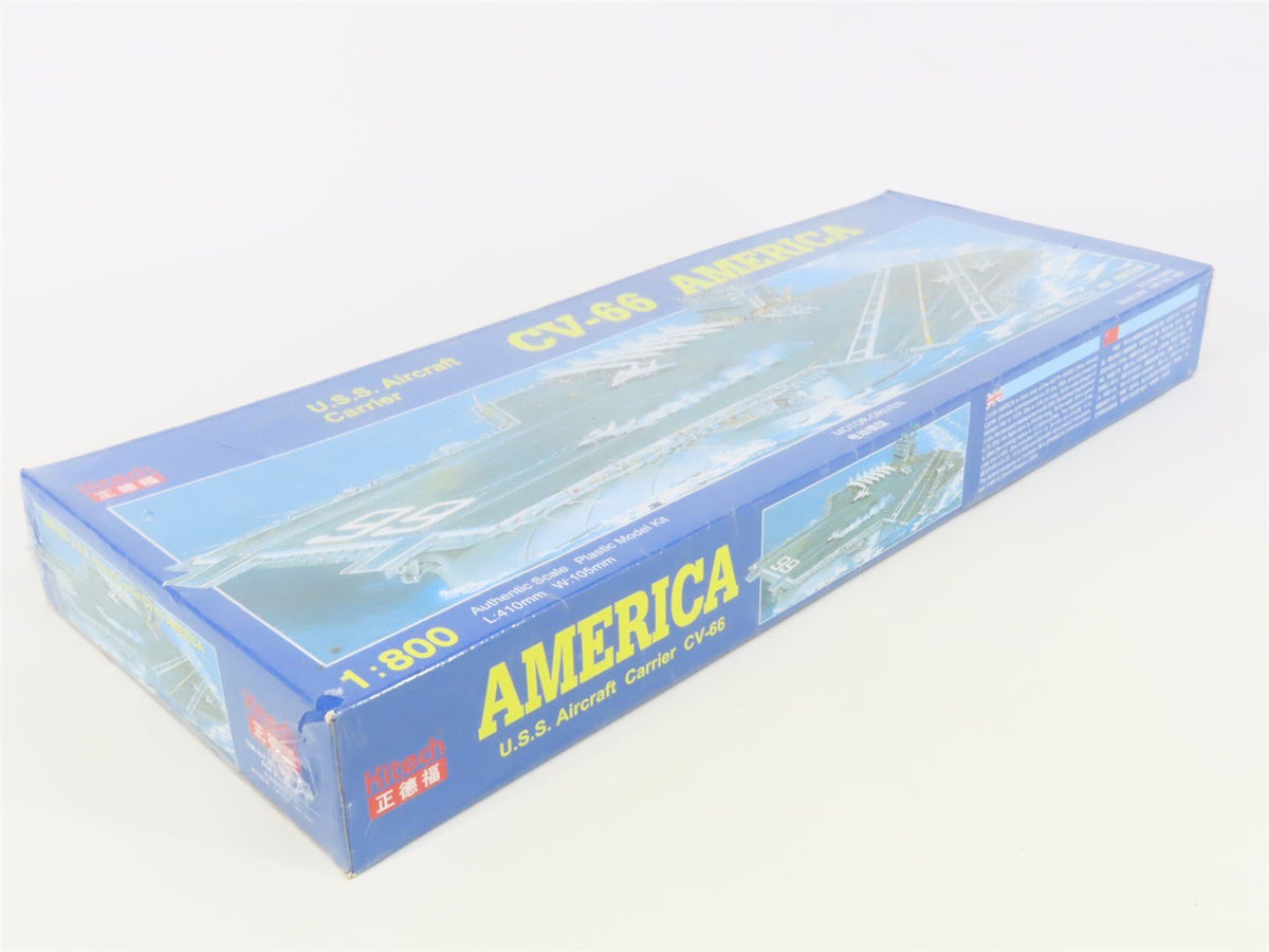 1:800 Scale Kitech Kit #08M-053 USS Aircraft Carrier CV-66 America - Sealed