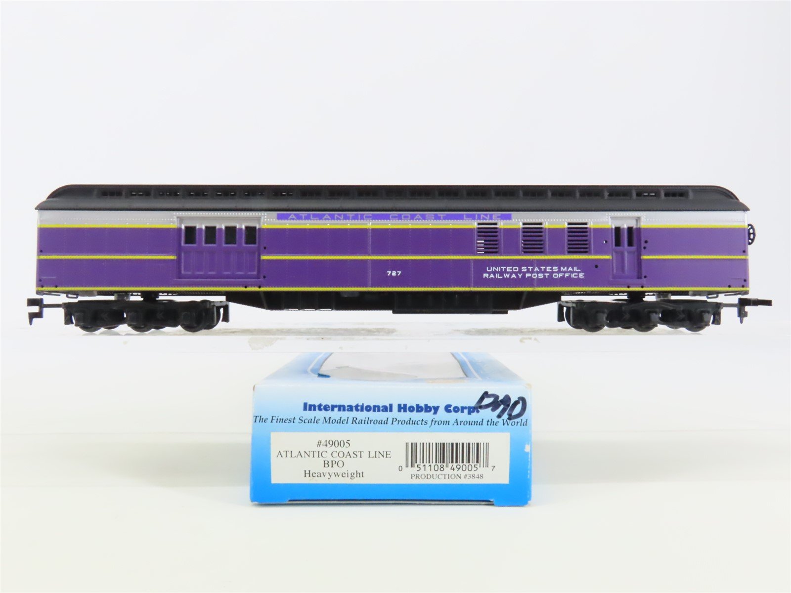 HO Scale IHC 49005 ACL Atlantic Coast Line BPO Heavyweight Passenger #727