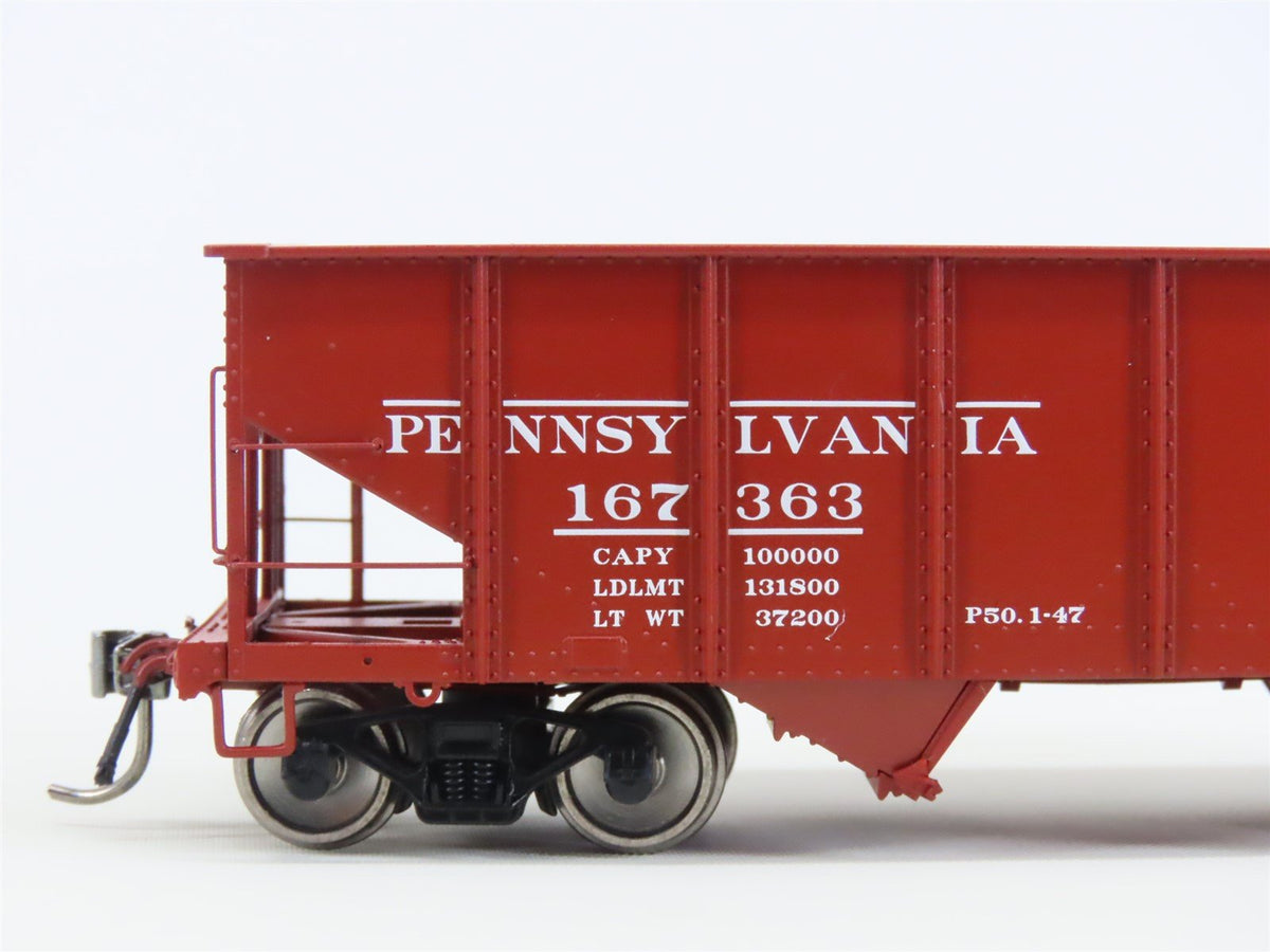 HO Scale Rapido 148002-5 PRR Pennsylvania Railroad 2-Bay Open Hopper #167363