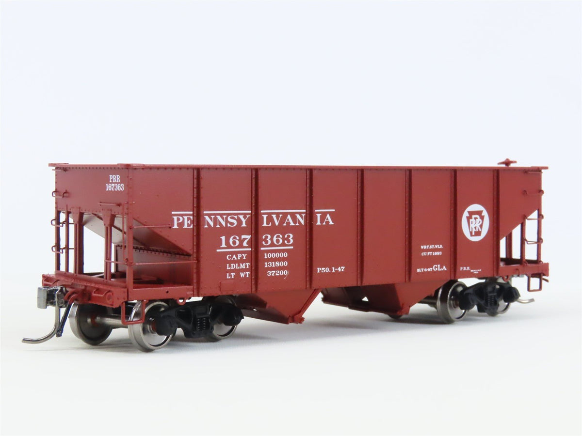 HO Scale Rapido 148002-5 PRR Pennsylvania Railroad 2-Bay Open Hopper #167363