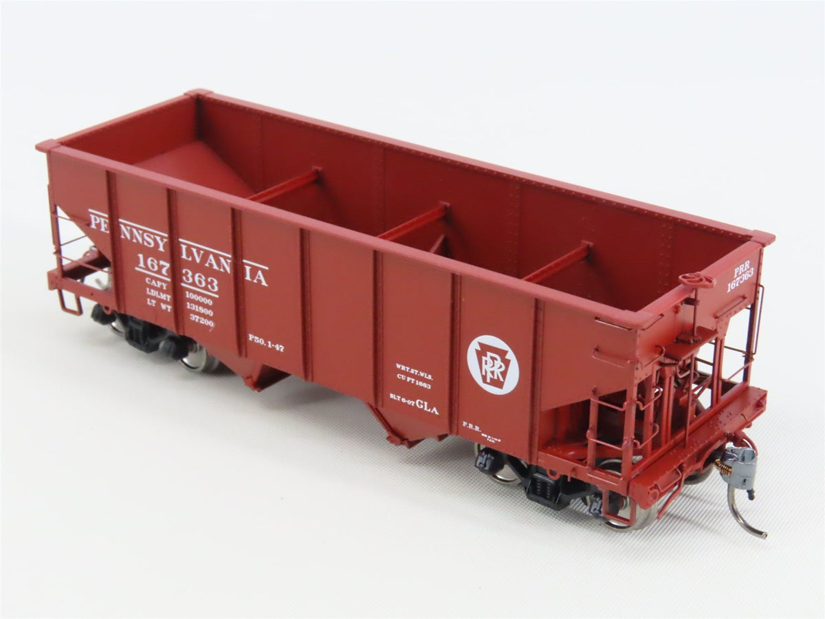HO Scale Rapido 148002-5 PRR Pennsylvania Railroad 2-Bay Open Hopper #167363