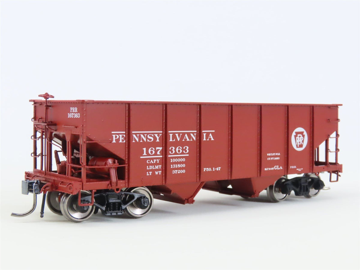 HO Scale Rapido 148002-5 PRR Pennsylvania Railroad 2-Bay Open Hopper #167363