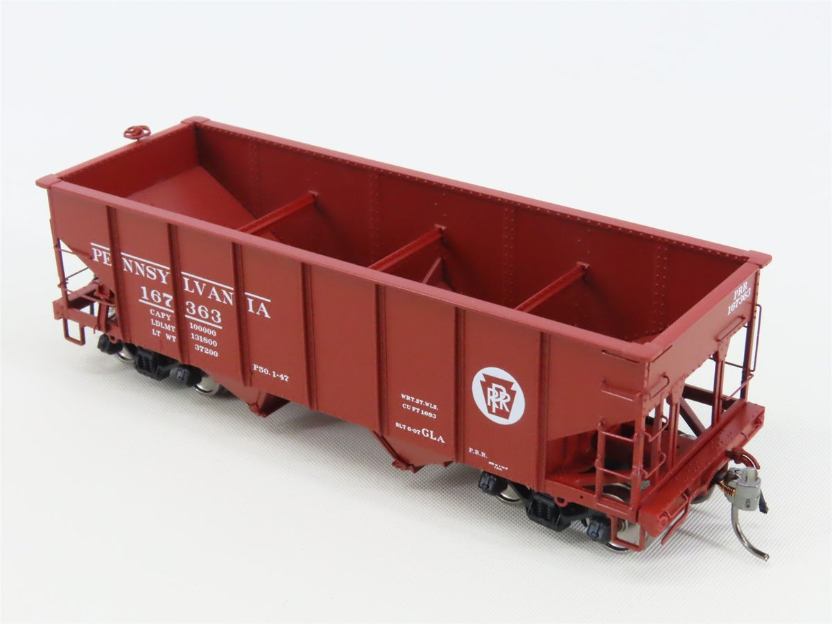 HO Scale Rapido 148002-5 PRR Pennsylvania Railroad 2-Bay Open Hopper #167363
