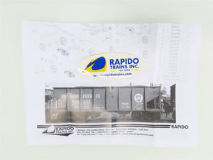 HO Scale Rapido 148002-5 PRR Pennsylvania Railroad 2-Bay Open Hopper #167363