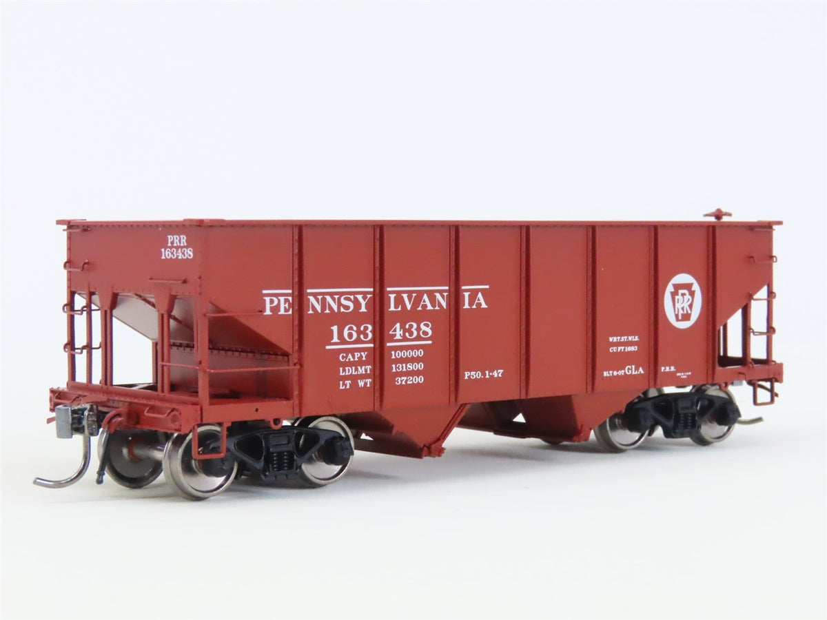 HO Scale Rapido 148001-6 PRR Pennsylvania Railroad 2-Bay Open Hopper #163438