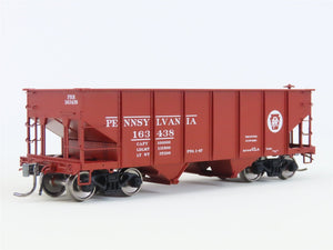 HO Scale Rapido 148001-6 PRR Pennsylvania Railroad 2-Bay Open Hopper #163438