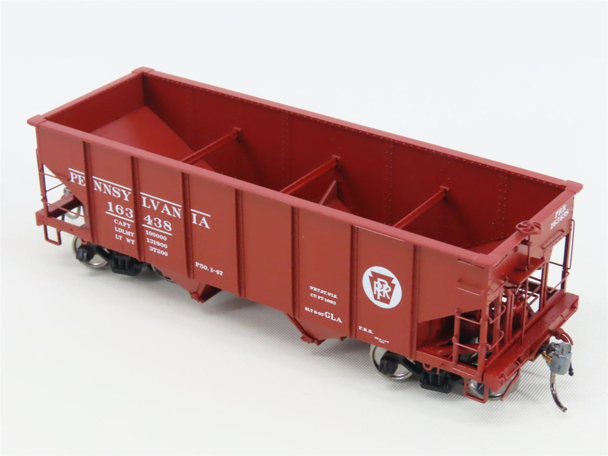HO Scale Rapido 148001-6 PRR Pennsylvania Railroad 2-Bay Open Hopper #163438