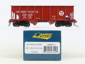 HO Scale Rapido 148002-2 PRR Pennsylvania Railroad 2-Bay Open Hopper #164438