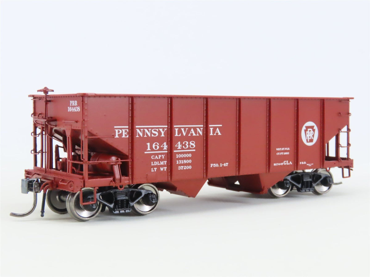 HO Scale Rapido 148002-2 PRR Pennsylvania Railroad 2-Bay Open Hopper #164438