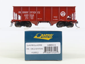 HO Scale Rapido 148002-6 PRR Pennsylvania Railroad 2-Bay Open Hopper #168912