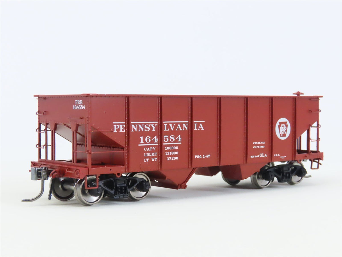 HO Scale Rapido 148002-3 PRR Pennsylvania Railroad 2-Bay Open Hopper #164584