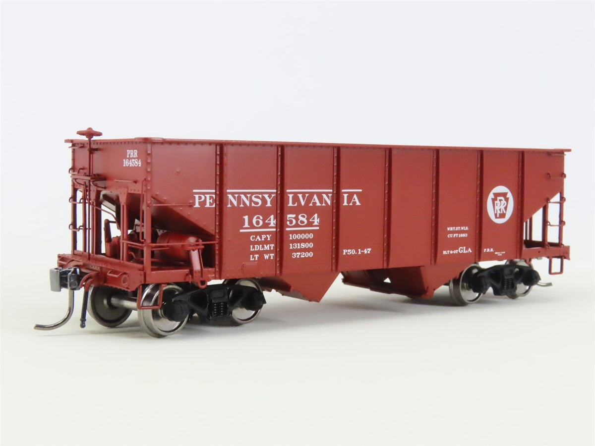 HO Scale Rapido 148002-3 PRR Pennsylvania Railroad 2-Bay Open Hopper #164584