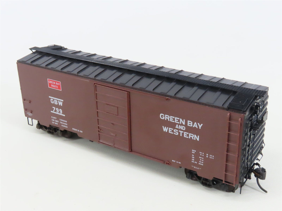 HO Scale Kadee 4016 GBW Green Bay Route 40&#39; Single Door Box Car #799