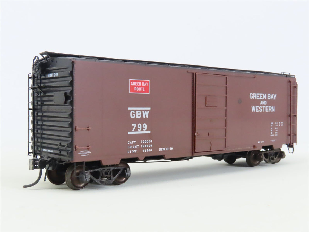HO Scale Kadee 4016 GBW Green Bay Route 40&#39; Single Door Box Car #799