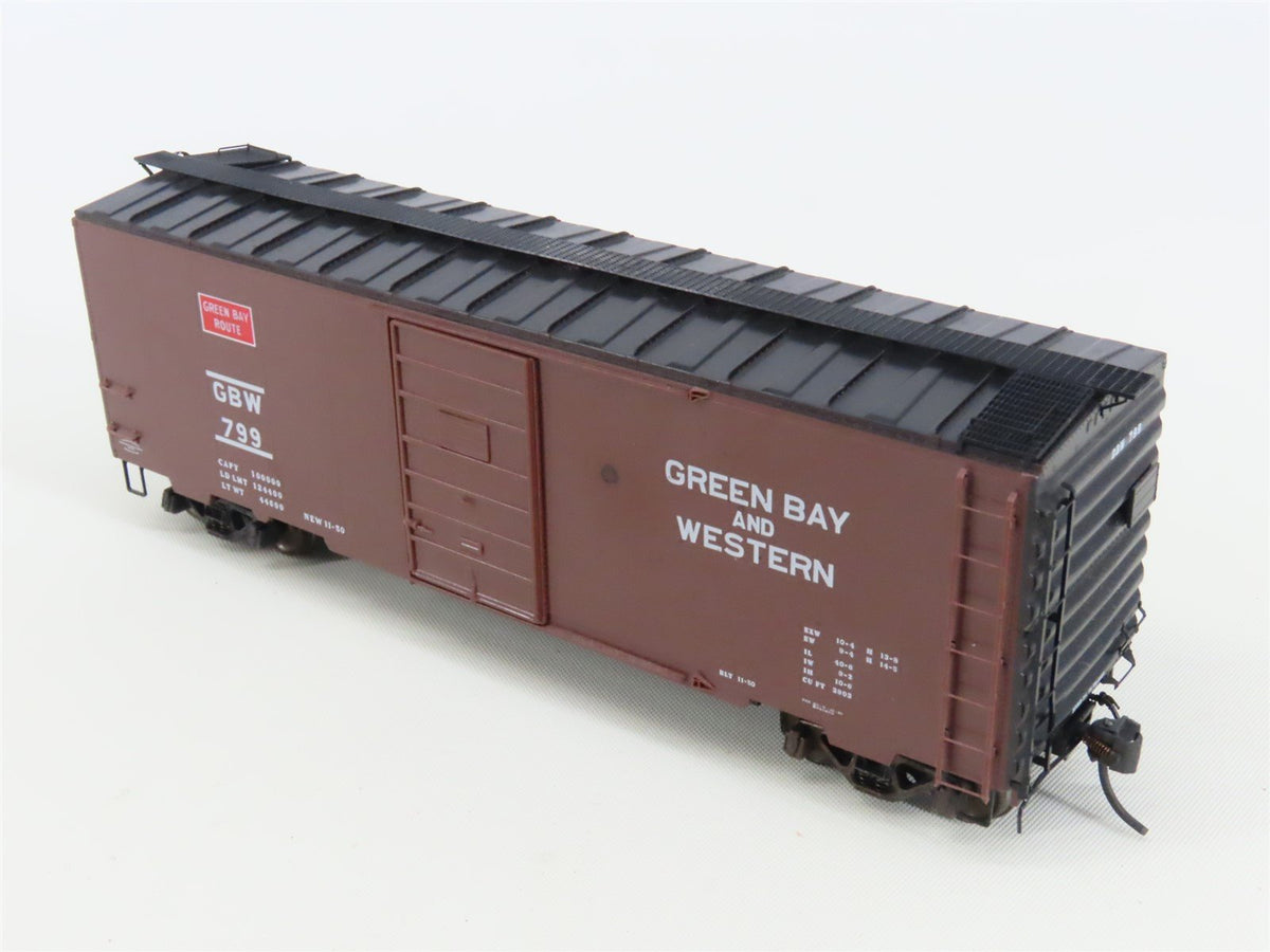 HO Scale Kadee 4016 GBW Green Bay Route 40&#39; Single Door Box Car #799