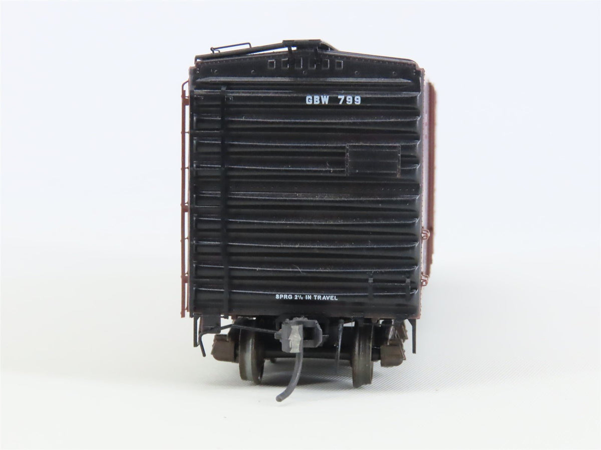 HO Scale Kadee 4016 GBW Green Bay Route 40&#39; Single Door Box Car #799
