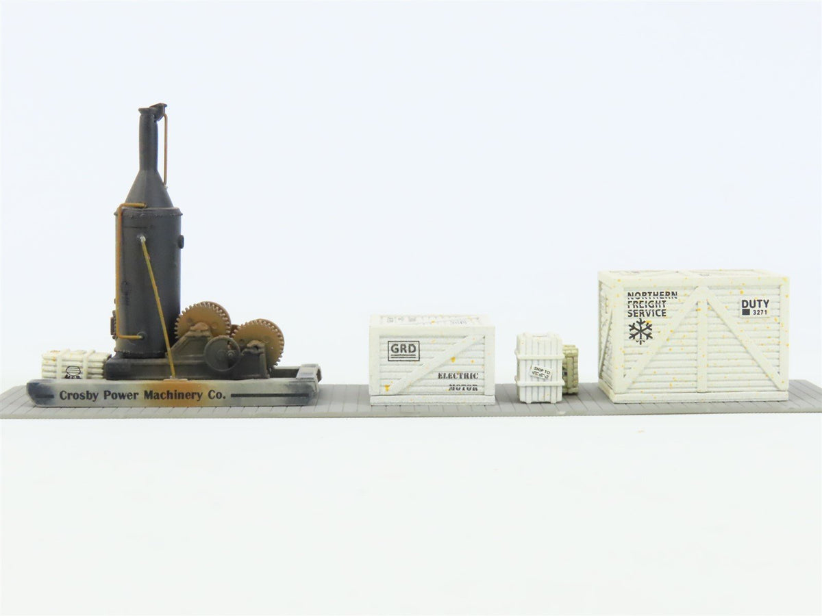 HO Scale Ertl 4159 Mine Head Pumping Machinery Gondola Load