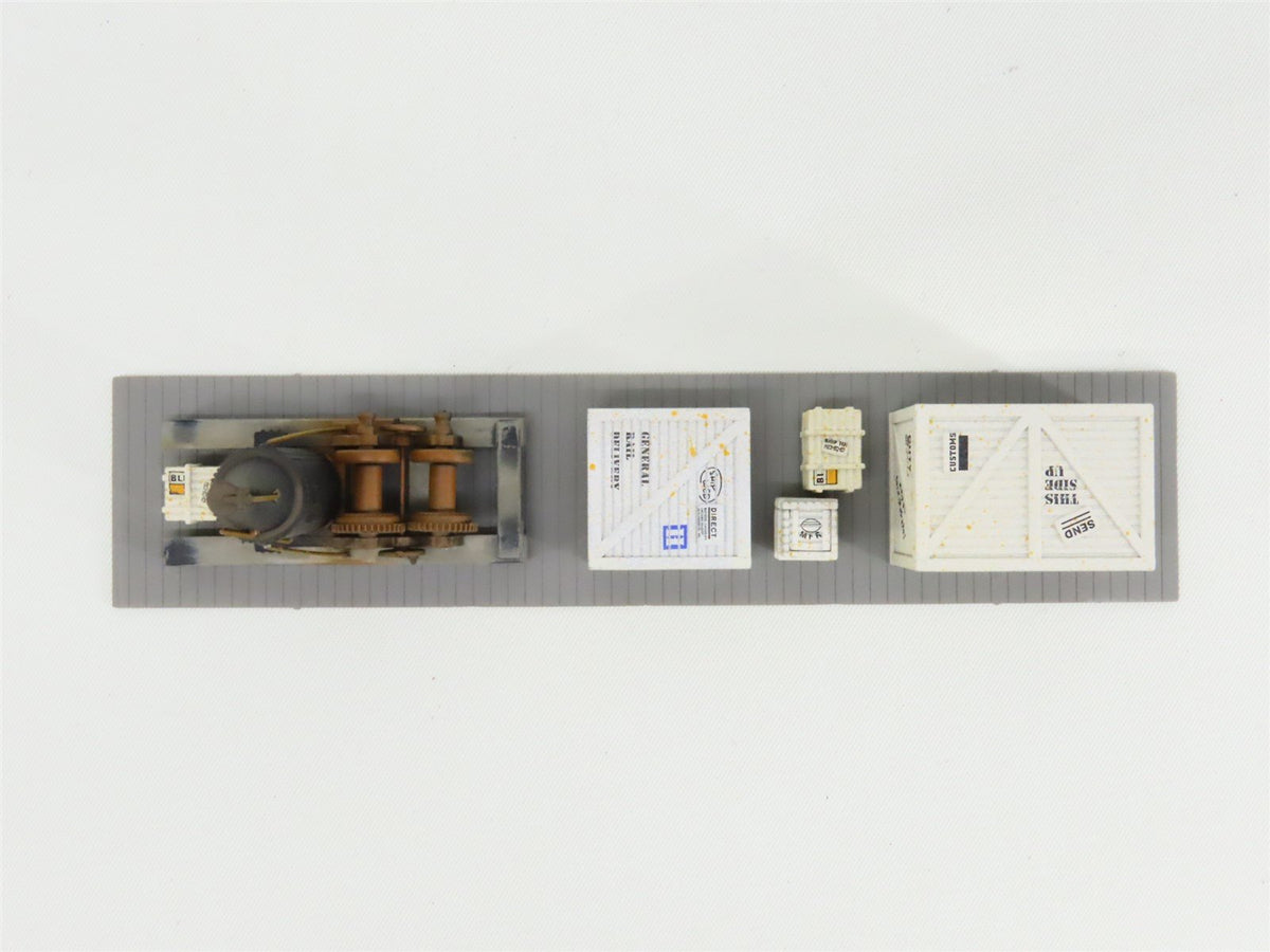 HO Scale Ertl 4159 Mine Head Pumping Machinery Gondola Load