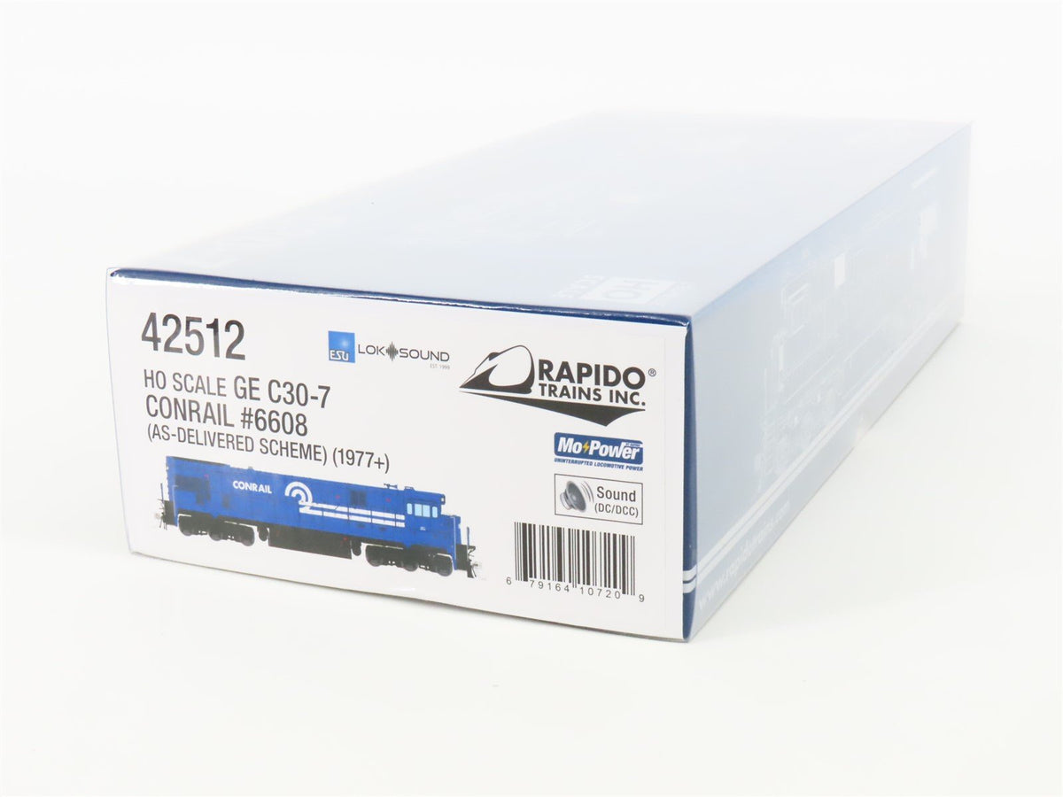 HO Scale Rapido 42512 CR Conrail GE C30-7 Diesel #6608 w/ DCC &amp; Sound