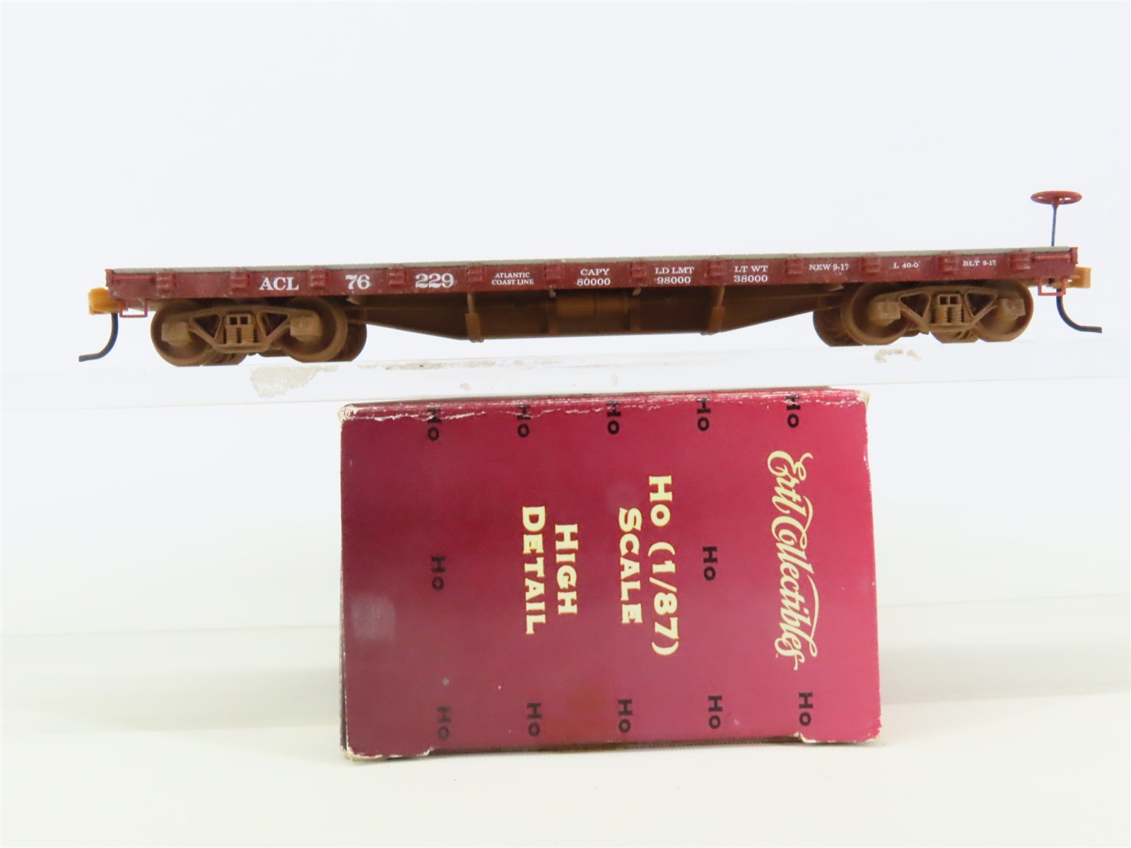 HO Scale Ertl 4979 ACL Atlantic Coast Line Railroad 40' Flat Car #76229