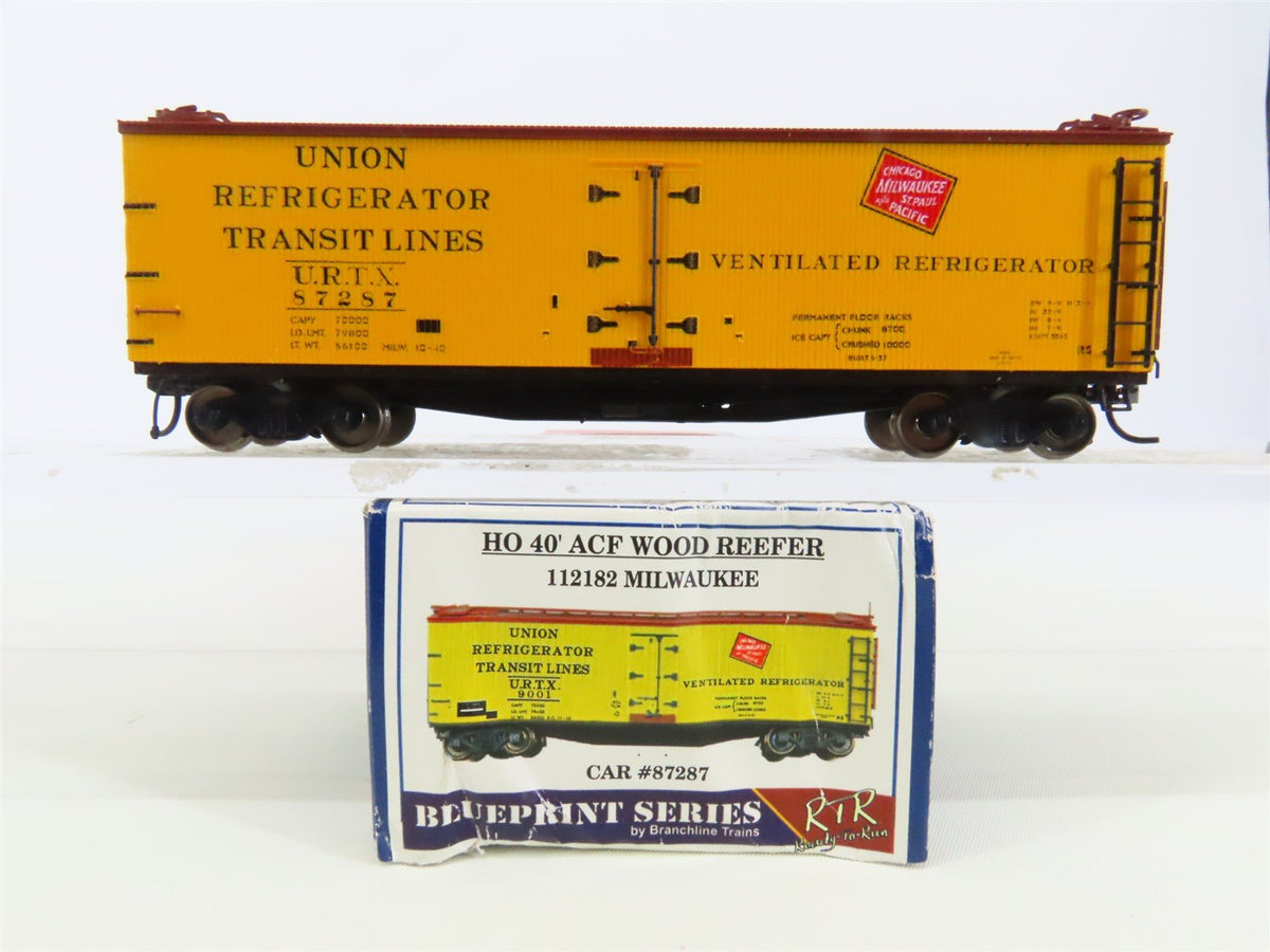 HO Scale Branchline Blueprint Series 112182 URTX Milwaukee 40&#39; Reefer #87287