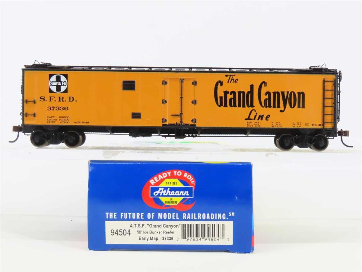 HO Scale Athearn 94504 SFRD Santa Fe Grand Canyon 50&#39; Ice Bunker Reefer #37336