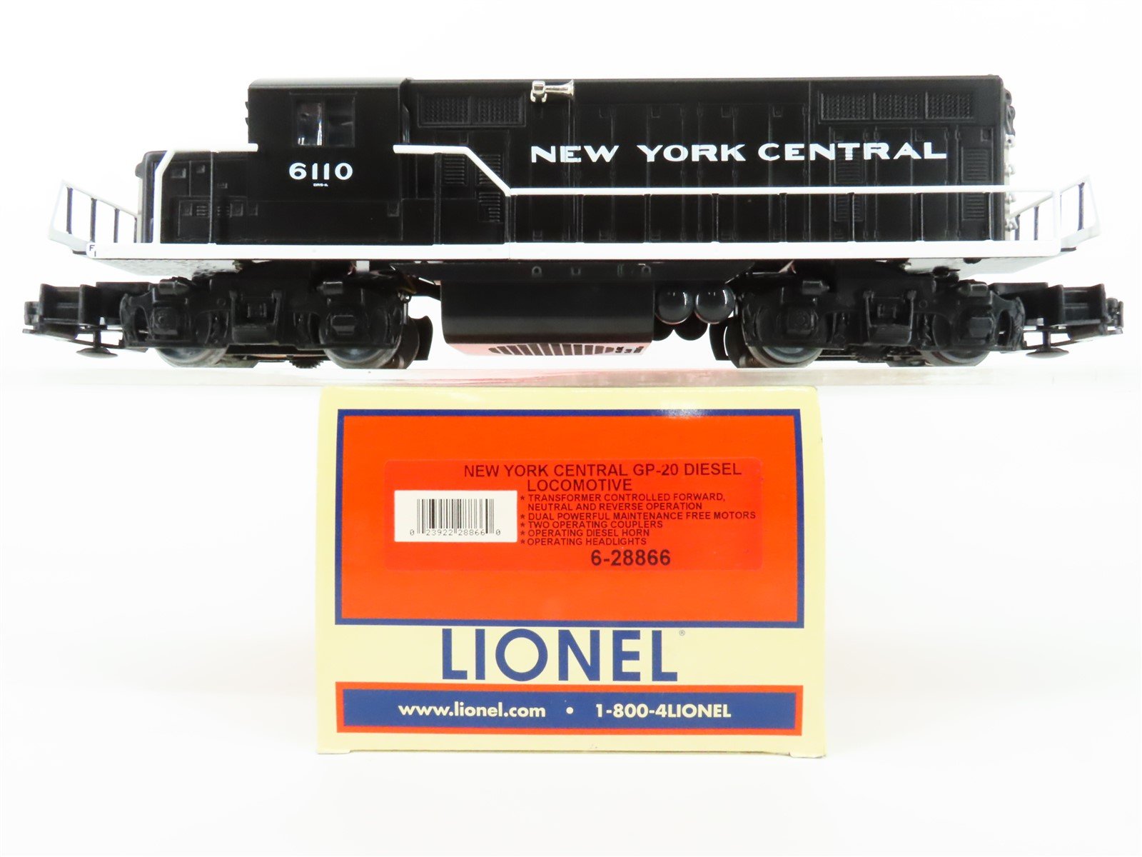 O Gauge 3-Rail Lionel 6-28866 NYC New York Central GP20 Diesel Locomotive #6110