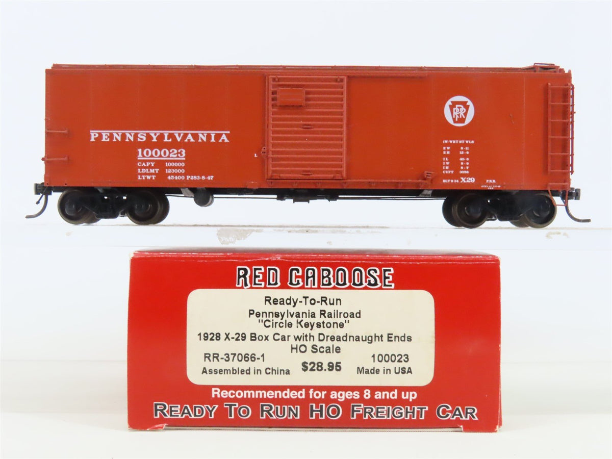 HO Scale Red Caboose RR-37066-1 PRR Pennsylvania Railroad Box Car #100023