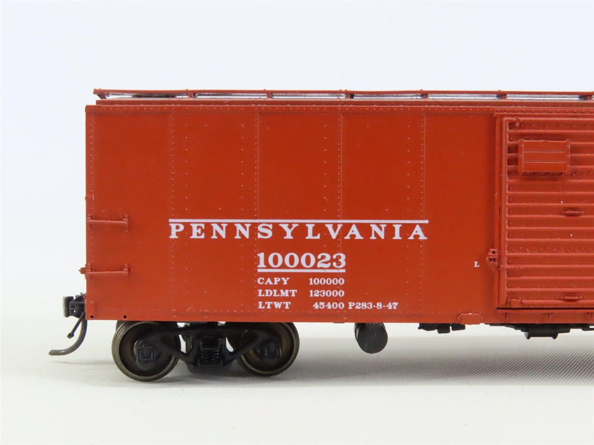 HO Scale Red Caboose RR-37066-1 PRR Pennsylvania Railroad Box Car #100023