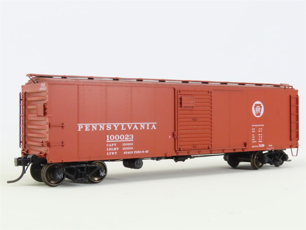 HO Scale Red Caboose RR-37066-1 PRR Pennsylvania Railroad Box Car #100023