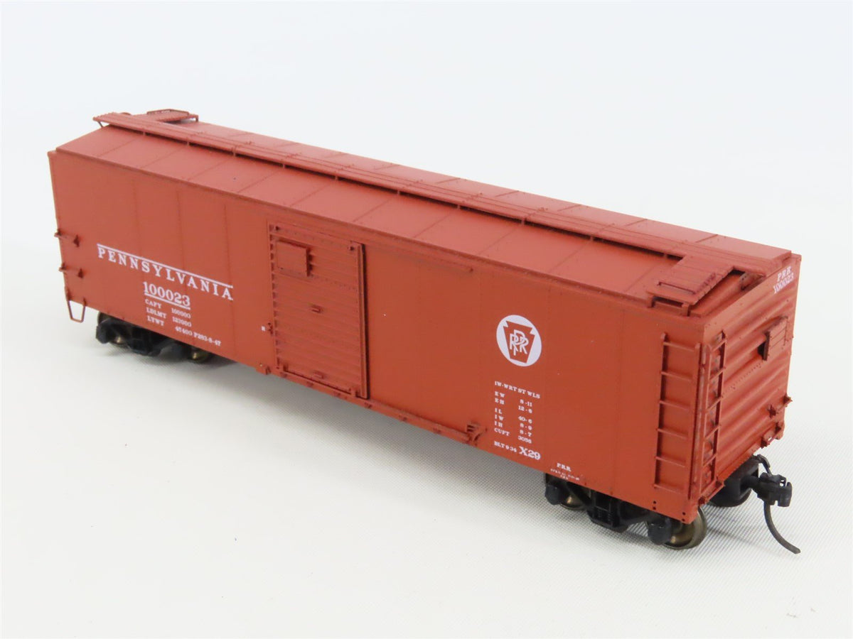 HO Scale Red Caboose RR-37066-1 PRR Pennsylvania Railroad Box Car #100023