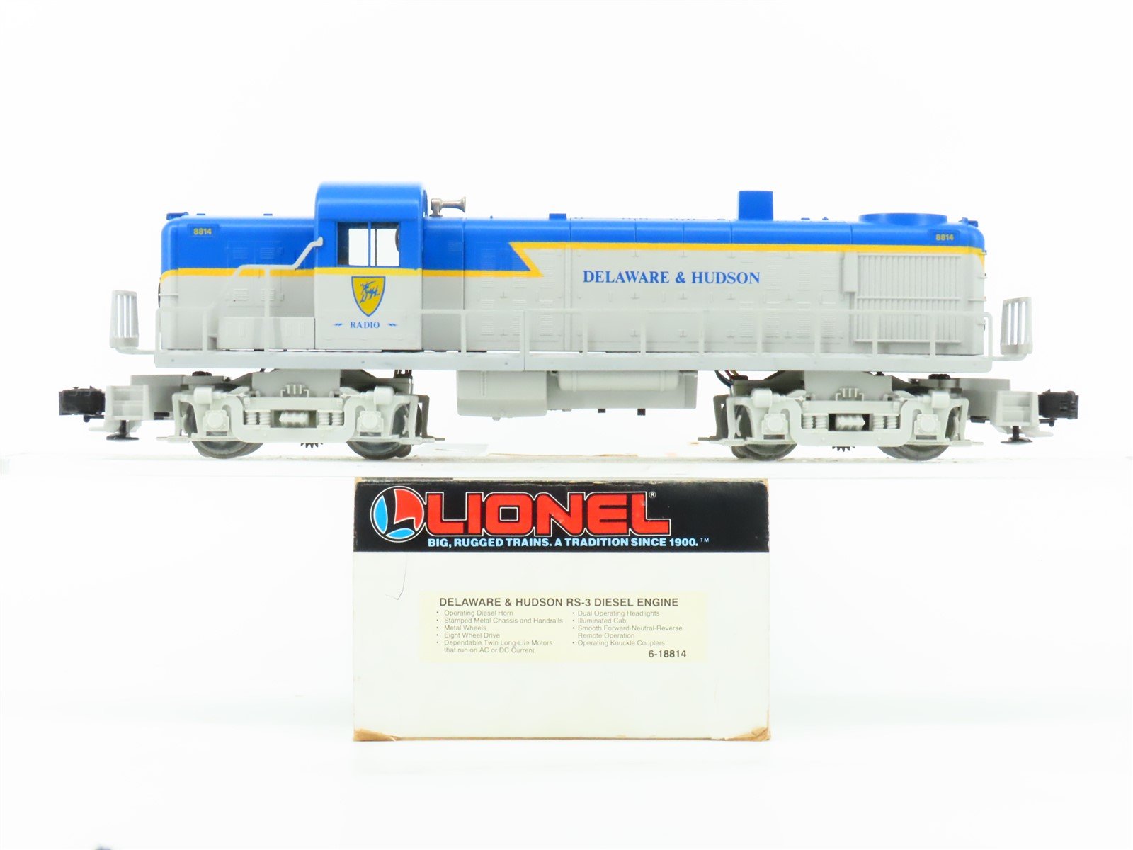 O Gauge 3-Rail Lionel 6-18814 D&H Delaware & Hudson RS3 Diesel Locomotive #8814
